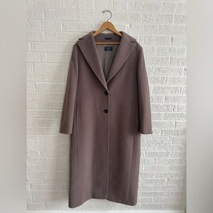 NWT ICONS CINZIA ROCCA Long Wool & Cashmere Coat Size 12 Large Italy Designer